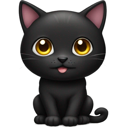 Cute black cat emoji