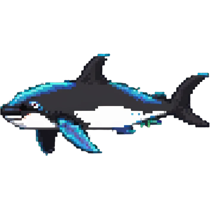 orca pixel art emoji