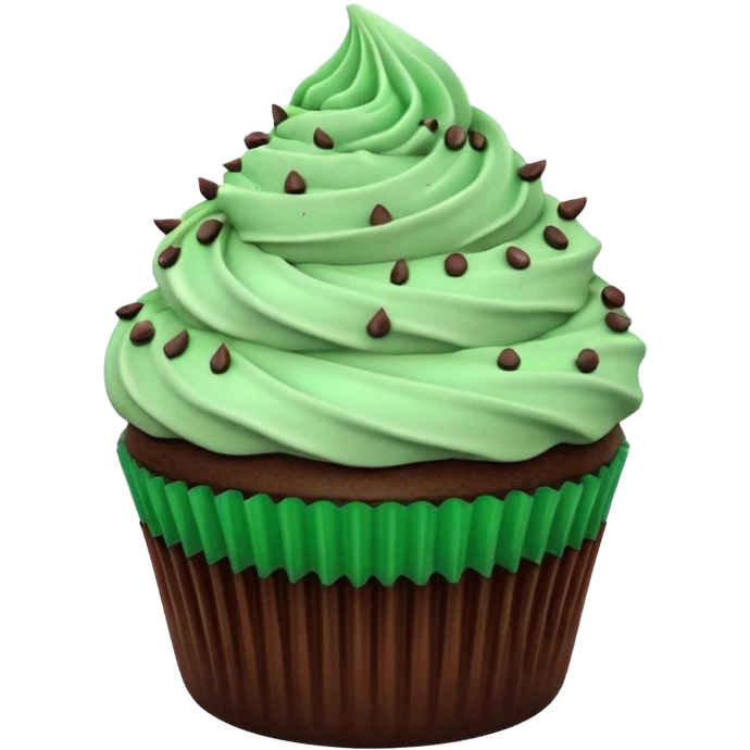 chocolate mint cupcate emoji