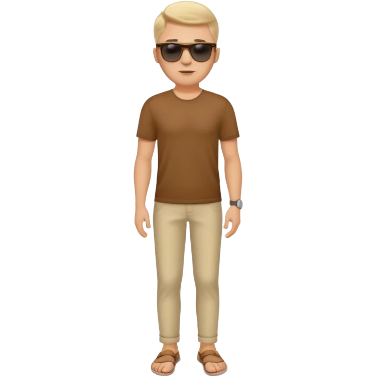 white male model wearing sunglasses full body emoji