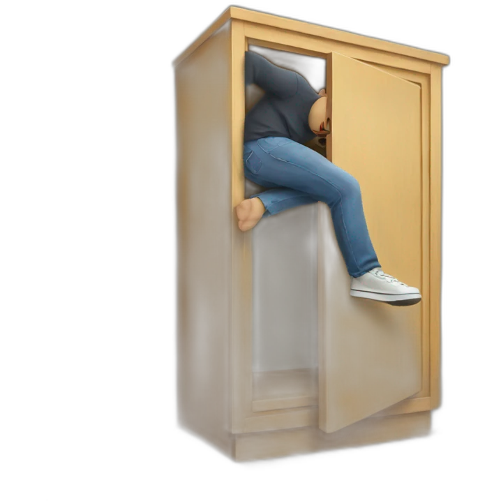 Falling cupboard emoji