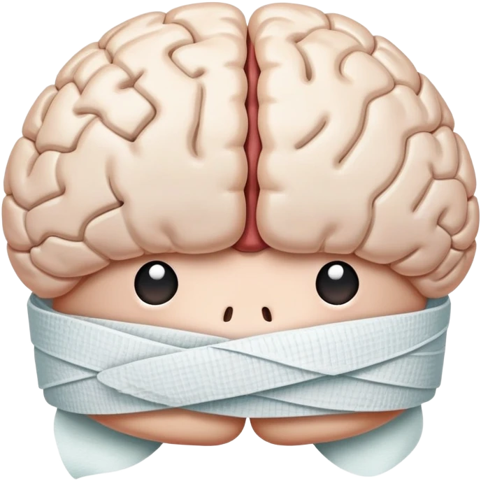 brain organ wrapped in bandages emoji