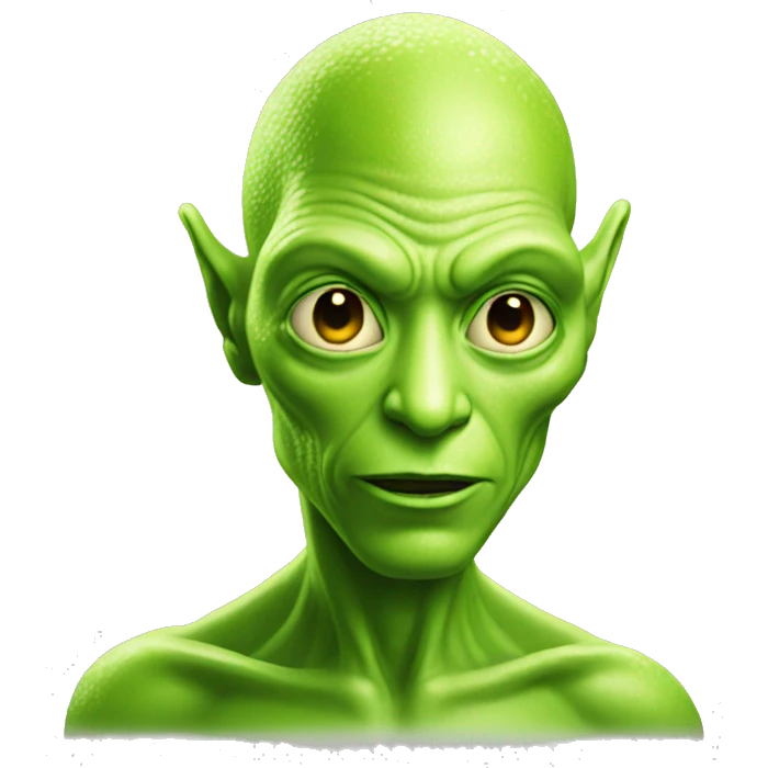 lime green attractive alien emoji