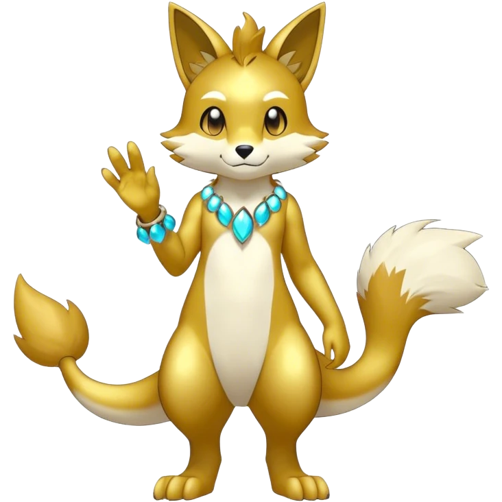 Shiny Cool Anthro Sona Fakemon Full Body emoji
