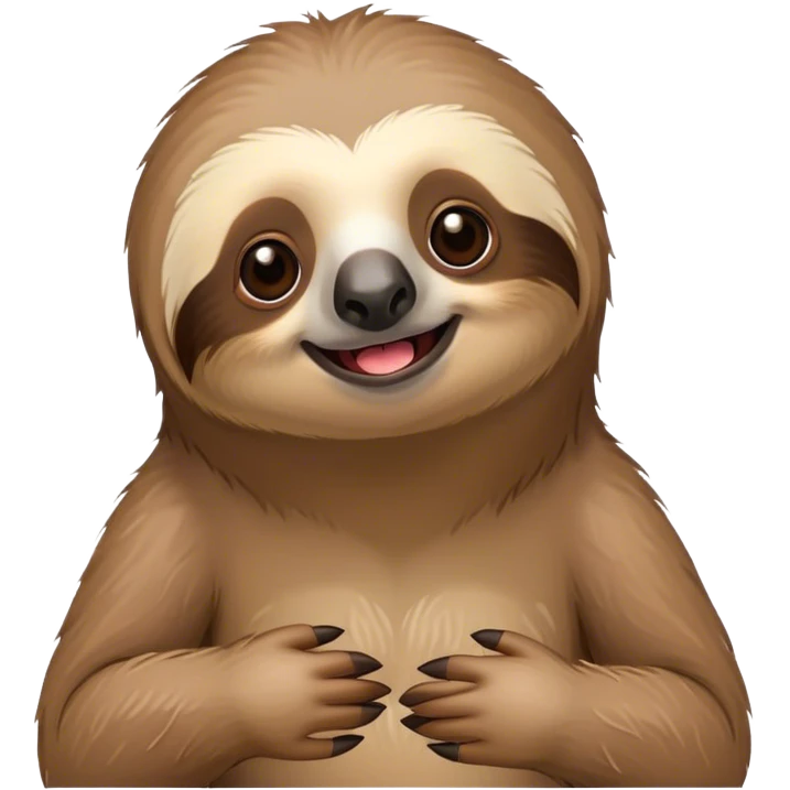 Sloth asking for photo op emoji