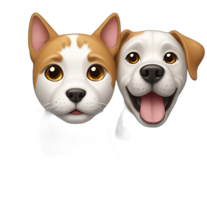 Cat and dog emoji