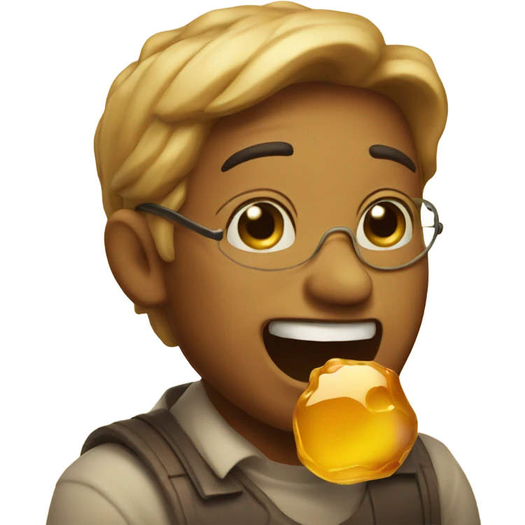Happily barring honey emoji