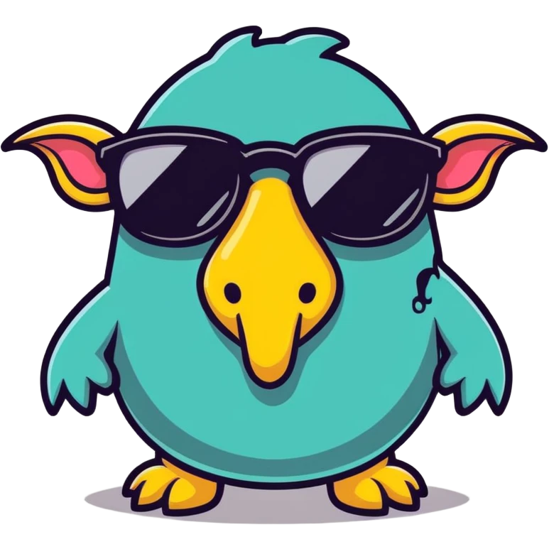 monster with a big nose and black glasses emoji