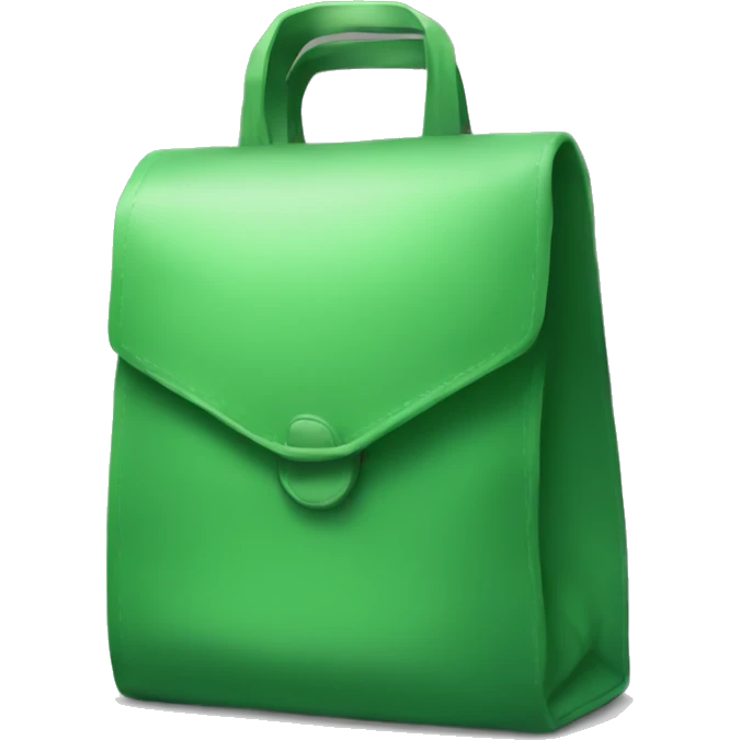 Enrolled seepng bag, green colour emoji