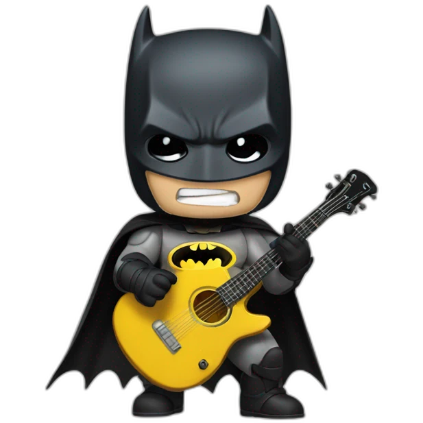 batman playing a guyitar emoji