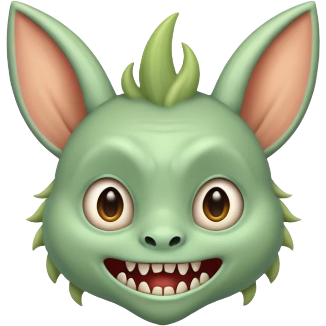 LABUBU, a small monster with high, pointed ears and serrated teeth. emoji