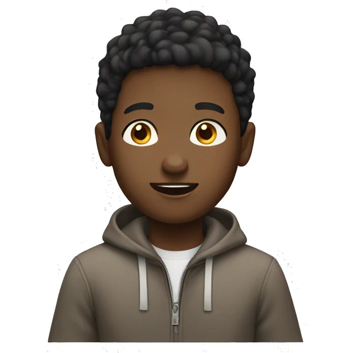 Boy telling someone something (skin color white) emoji