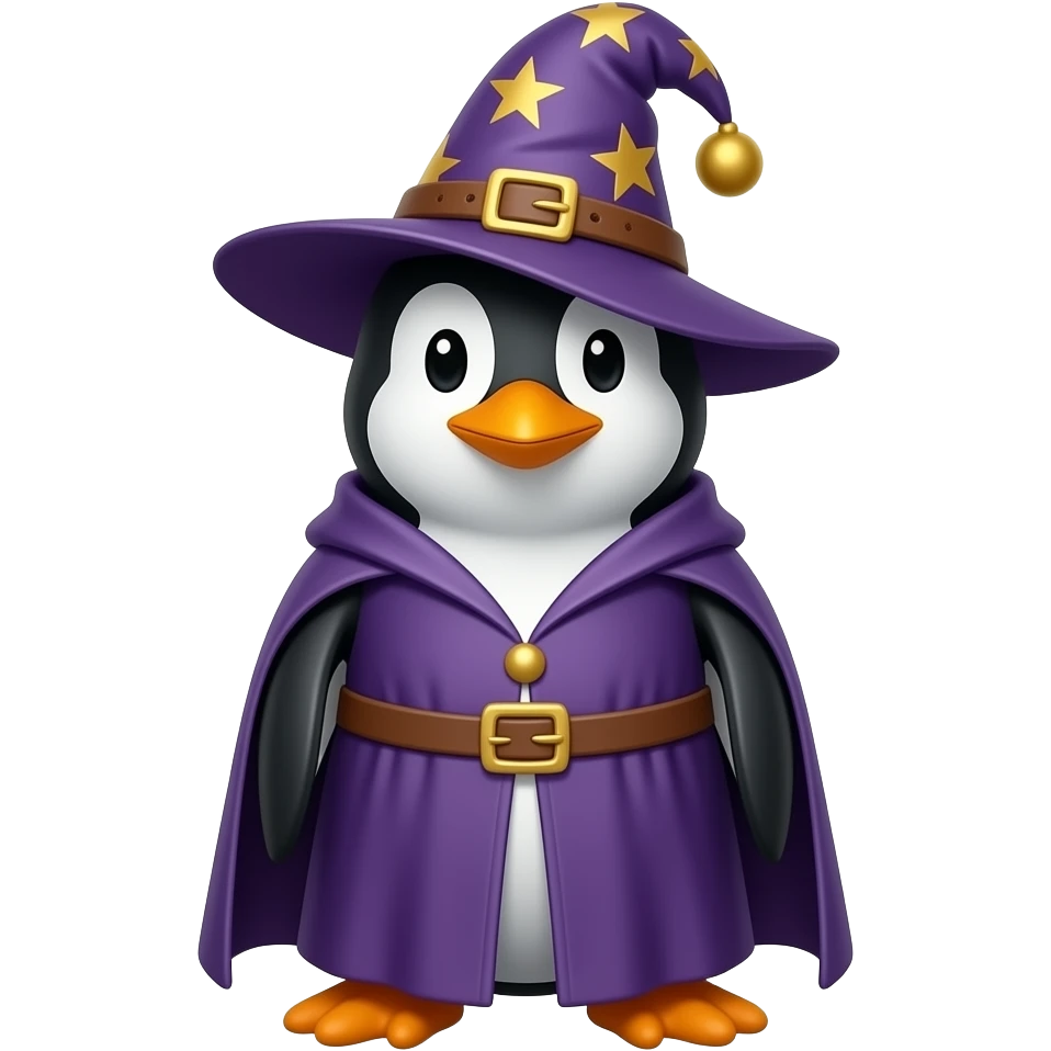 Penguin Wizard emoji