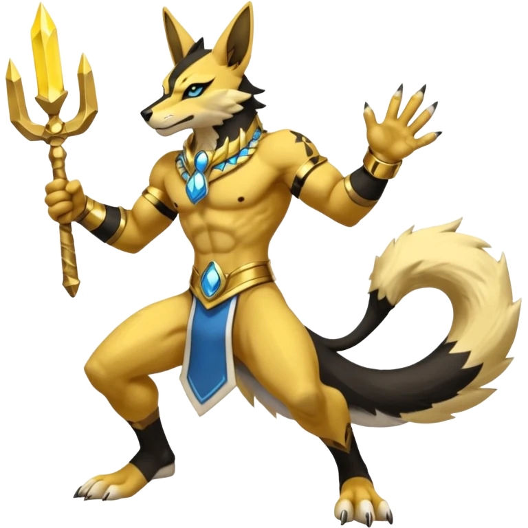 Electrike-Anubis-Lucario-Zeraora-fusion (full body) emoji