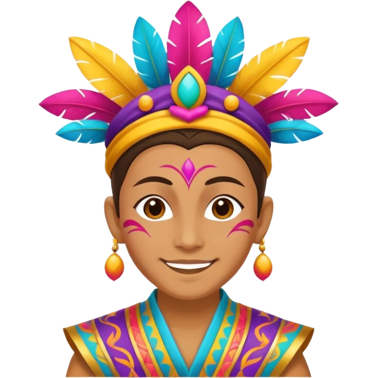 Uma pessoa zen  de carnaval fantasiado emoji