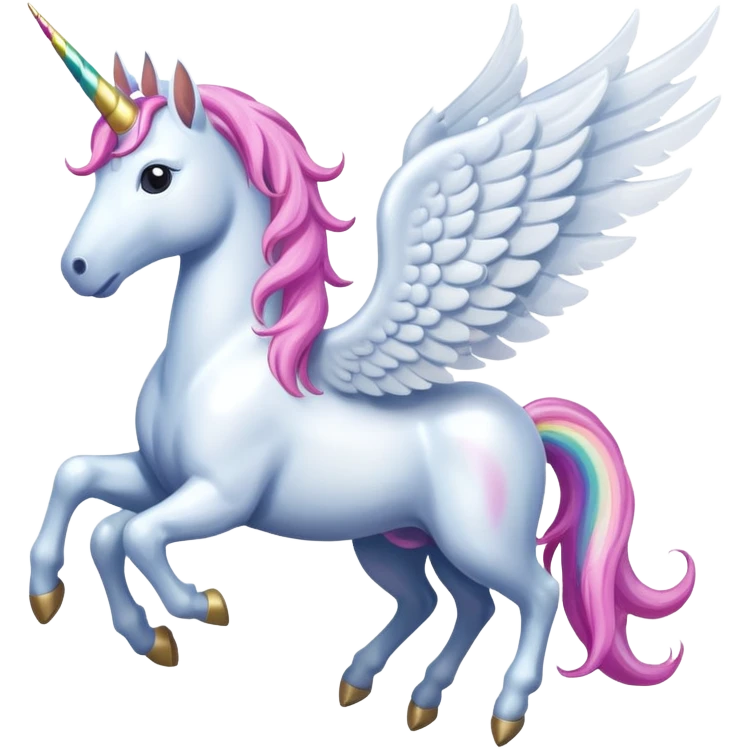 A unicorn fly with wings emoji