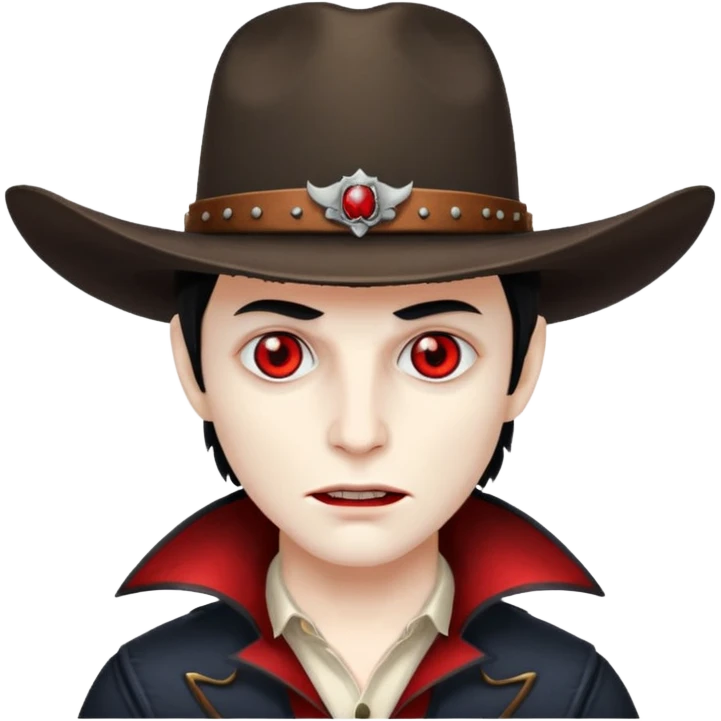 Vampire with a cowboy hat emoji