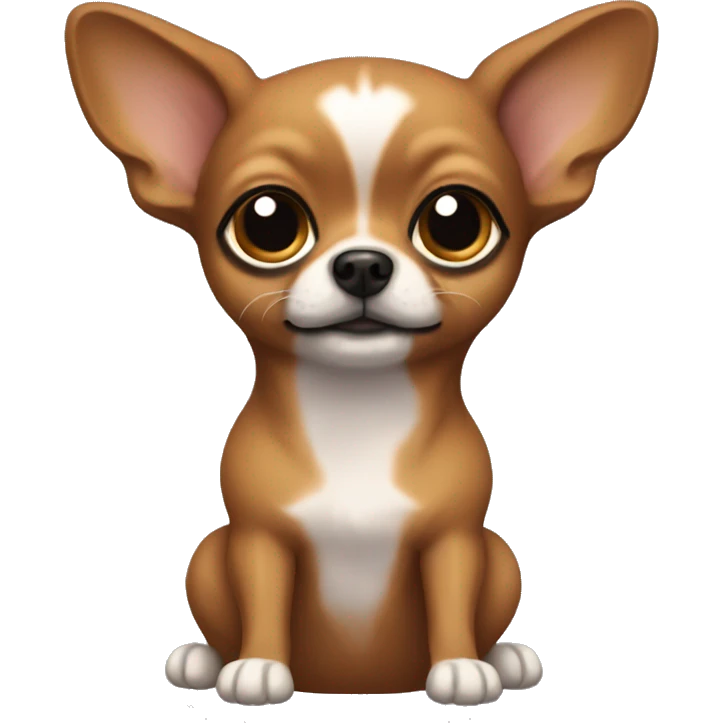 brown chihuaha with curly tail  emoji
