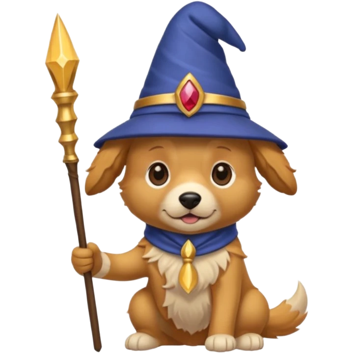 Dog wizard emoji