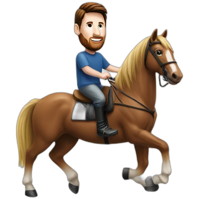 Messi sur un cheval emoji