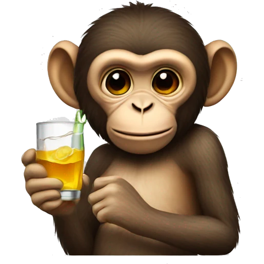 monkey drinking tequila emoji