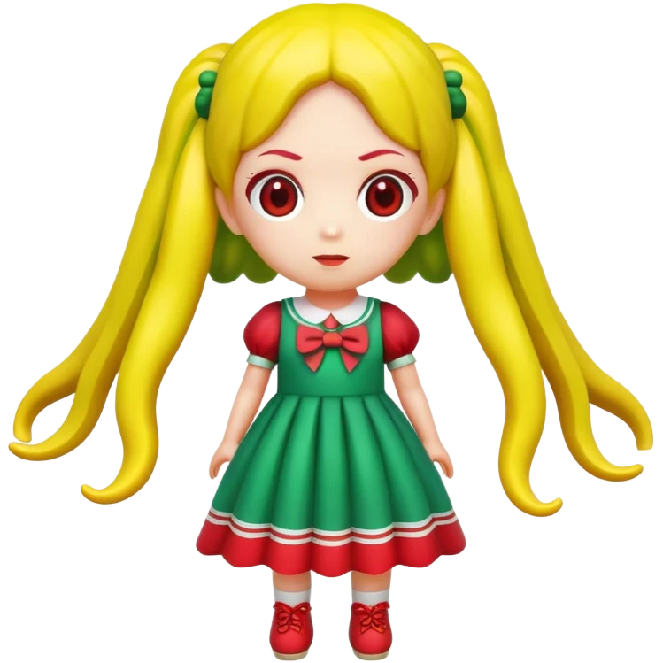 Squid Game giant doll from Red Light Green Light game emoji
