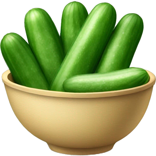 Cucumber slices in bowl emoji