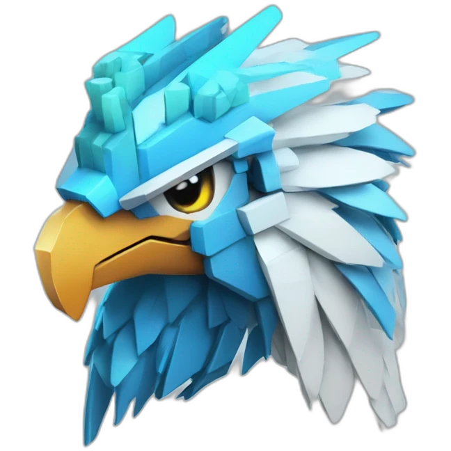 Minecraft Articuno Cyberpunk Head emoji