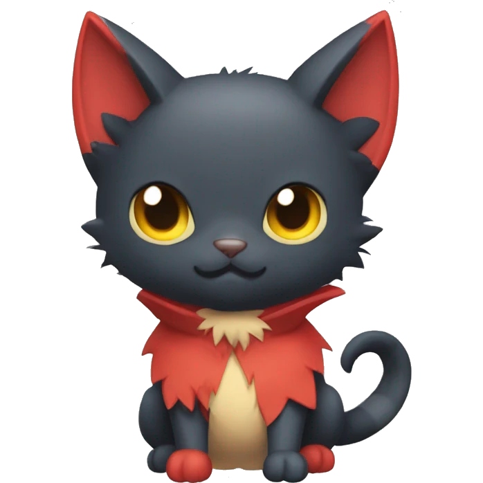 Litten-Quilava-Bat-Cat full body emoji