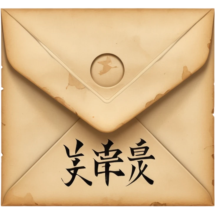 An ancient Japanese envelope emoji