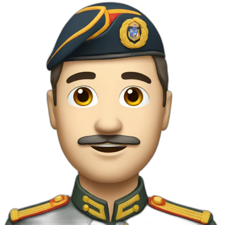 Create an emoji representing a lieutenant of the French army in 1990 emoji