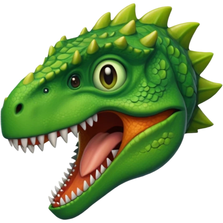 dinosaur front face, half body emoji