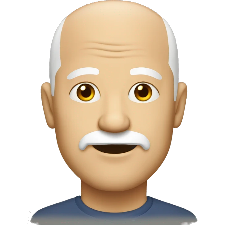 Old bald man with a white goatee emoji