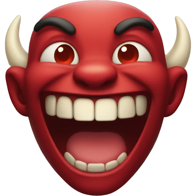 Devil laughing happily emoji