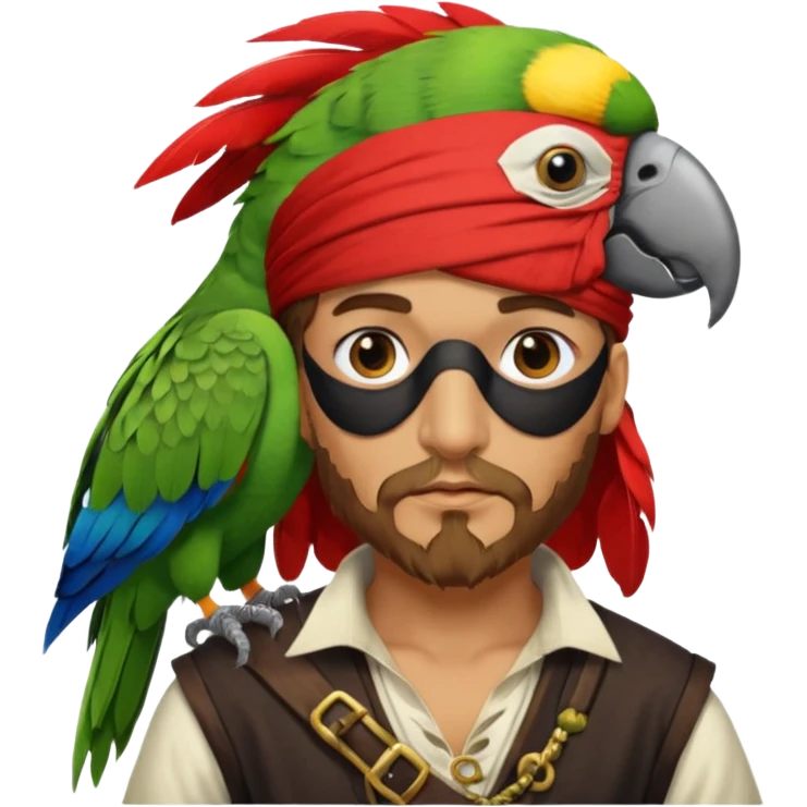 pirate and parrot emoji