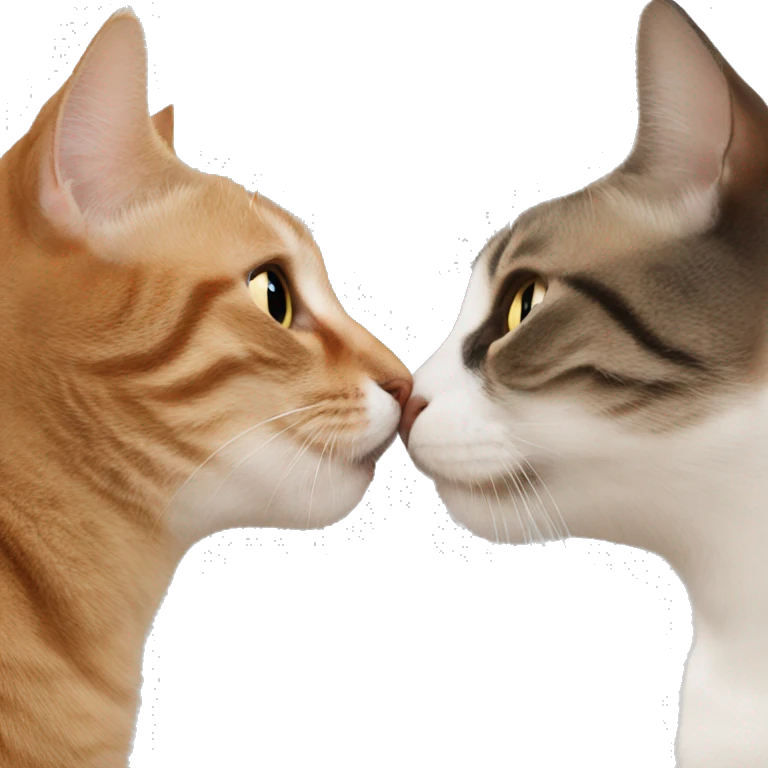 cat kisses cat emoji