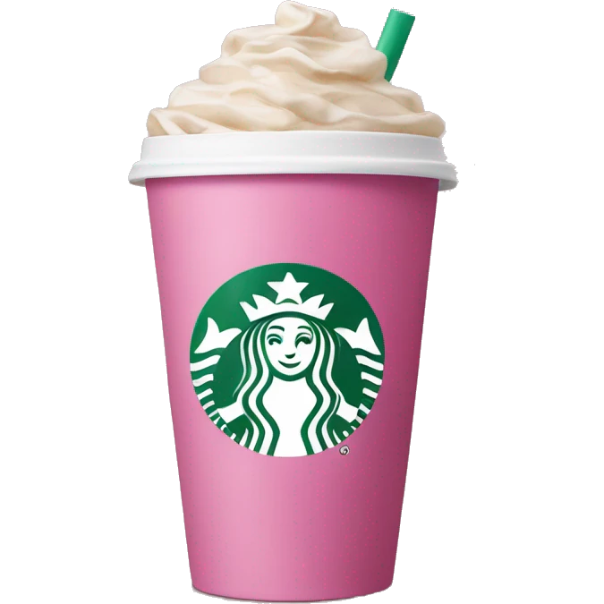 pink starbucks coffee cup emoji