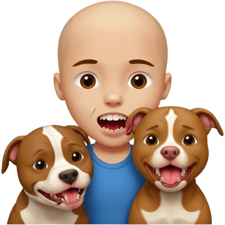 pitbull biting kid emoji