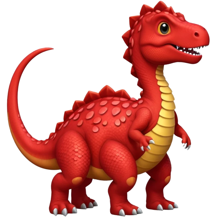 Red dinosaur with bows emoji