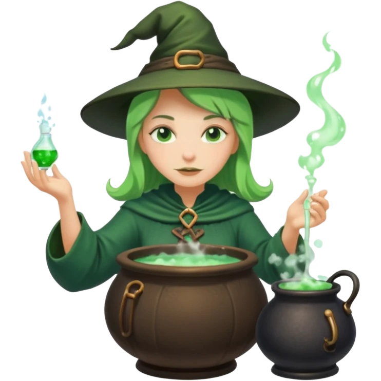 green witch cooking potion emoji