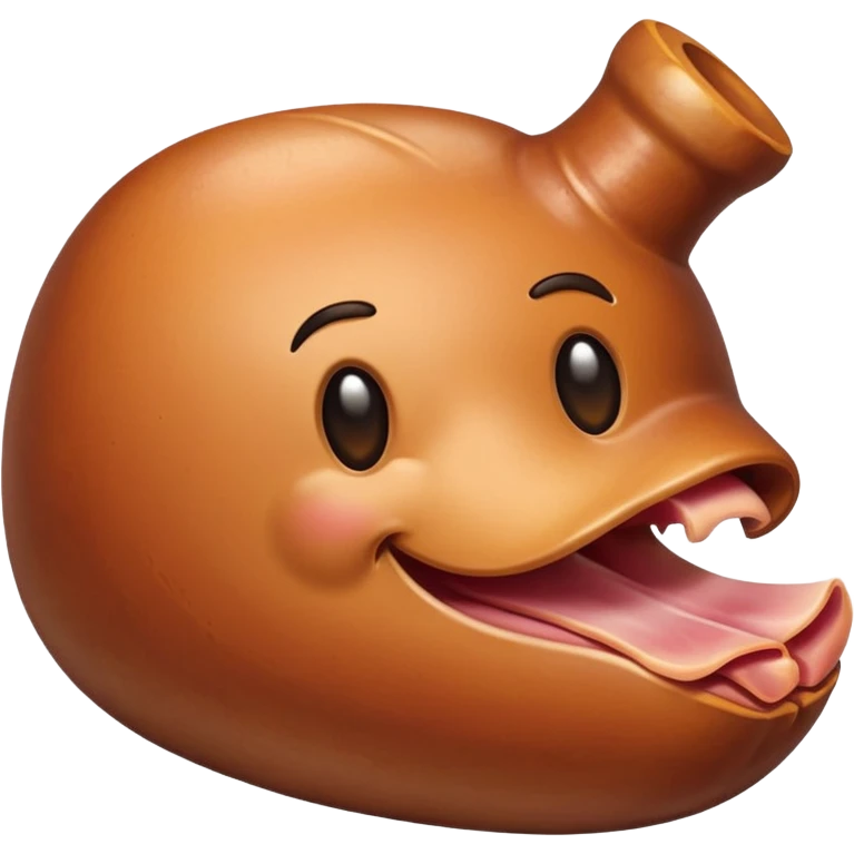 whole ham with a bone, emoji style emoji