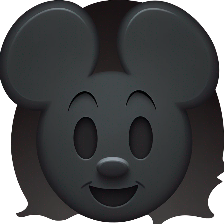 Mickey Mouse ominous silhouette ￼  emoji