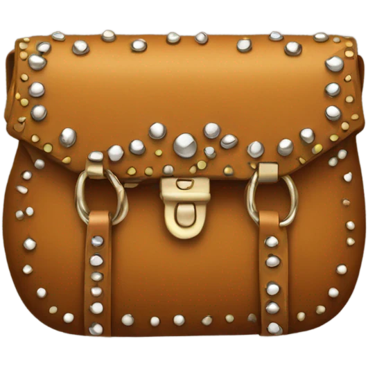 leather studded purse emoji