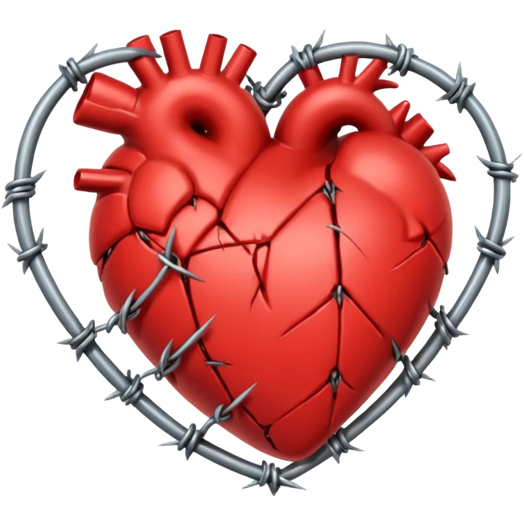 A heart with Barbwire emoji