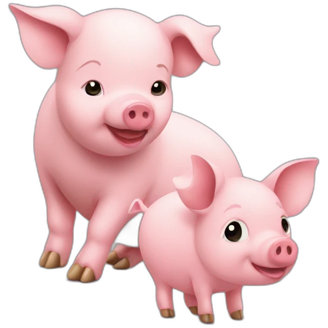 Piglet and computer emoji