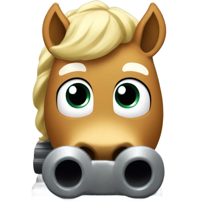 Cheval palomino fille galope  emoji