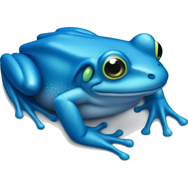 Blue frog emoji