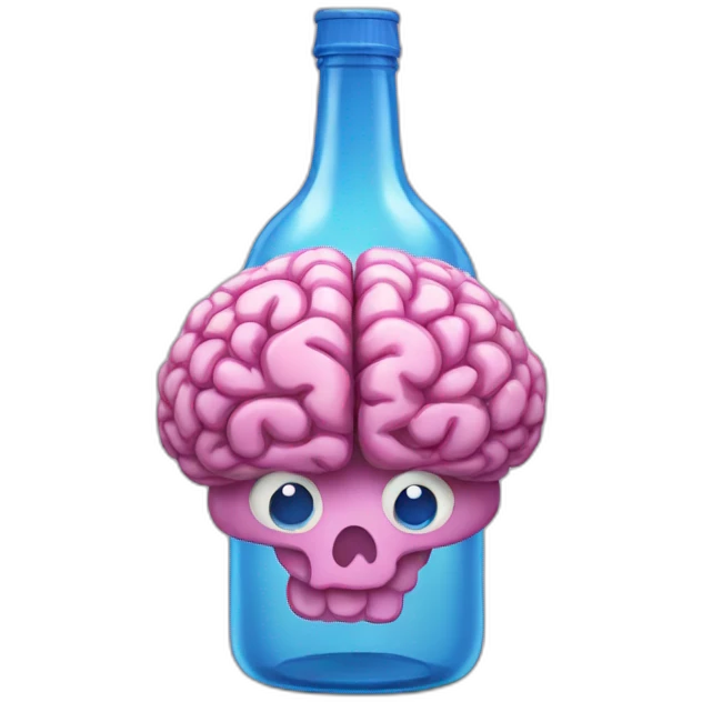 brain bottle emoji
