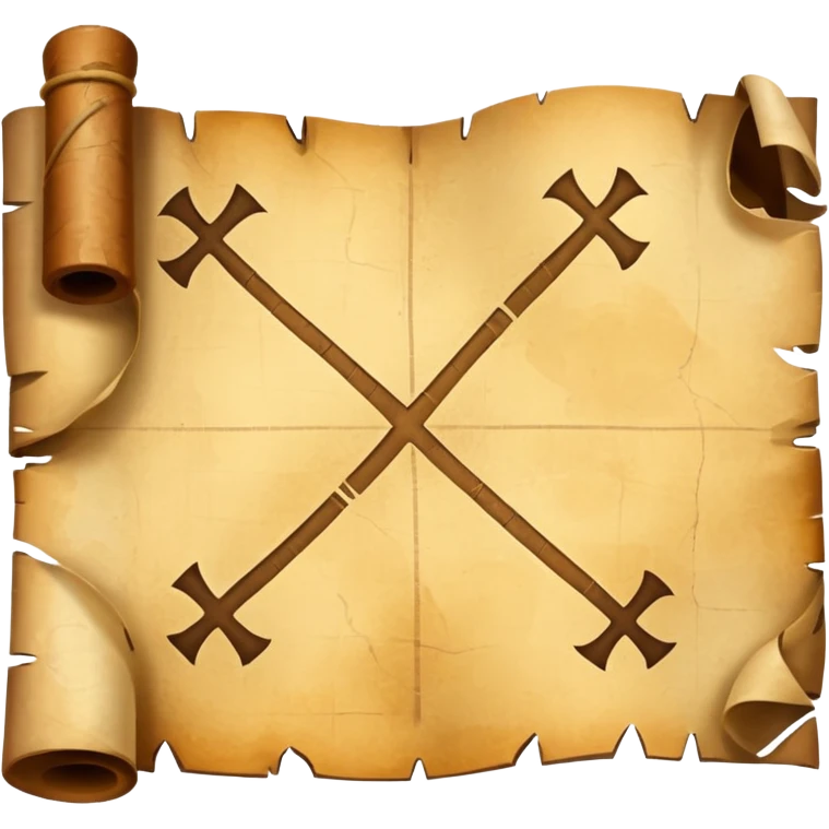 ["Aged treasure map with an “X” mark and dotted trail."] emoji