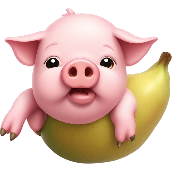Pig on a fig emoji